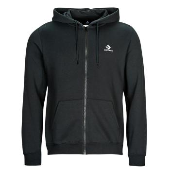 Converse  GO-TO EMBROIDERED STAR CHEVRON FULL-ZIP HOODIE  Mikiny Čierna