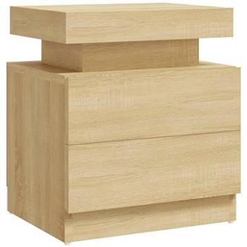 SHUMEE Nočný stolík dub sonoma 45 × 35 × 52 cm drevotrieska, 326852