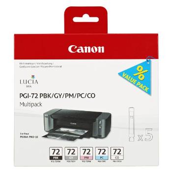 CANON PGI-72 - originálna cartridge, čierna + farebná, 5x14ml