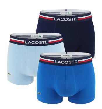 LACOSTE - boxerky Lacoste iconic cotton stretch blue color - limitovaná edícia-M (83 - 89 cm)