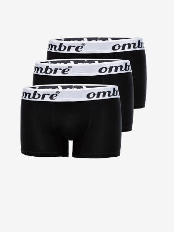 Ombre Clothing Boxerky 3 ks Čierna