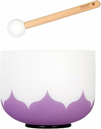 Sela 8" Crystal Singing Bowl Lotus 440 Hz B - Violet (Crown Chakra) incl. 1 Wood Mallet Spievajúca miska 8" Crown Chakra