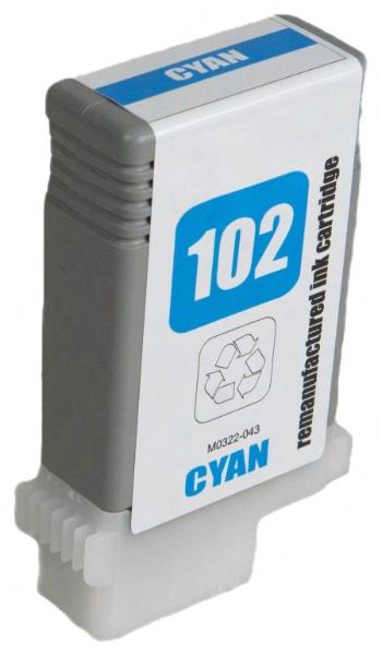 CANON PFI-102 C - kompatibilná cartridge, azúrová, 130ml