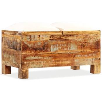Úložná lavica masívne recyklované drevo 80 × 40 × 40 cm (245137)