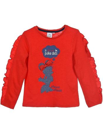 Minnie mouse červené dievčenské tričko s volánom vel. 128