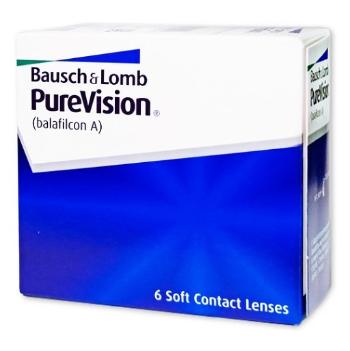 BAUSCH & LOMB PureVision mesačné šošovky 6 kusov, Počet dioptrií: -3,5, Počet ks: 6 ks, Priemer: 14,0, Zakrivenie: 8,6