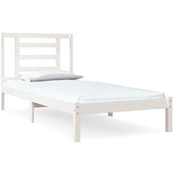 Rám postele biely masívna borovica 100 × 200 cm, 3104339