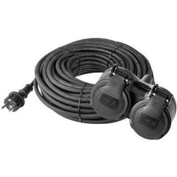EMOS Predlžovací kábel gumový 10 m čierny (1901021001)