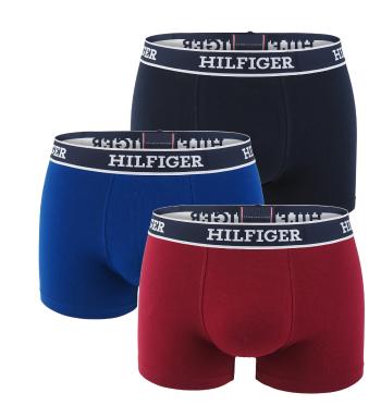 TOMMY HILFIGER - boxerky 3PACK premium cotton HILFIGER rouge & desert sky color - limitovaná edícia-L (89-100 cm)