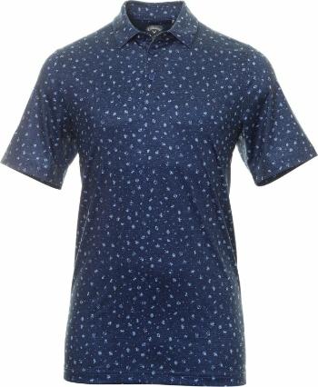 Callaway Mens Zodiac Novelty Print Polo Mazarine Blue L