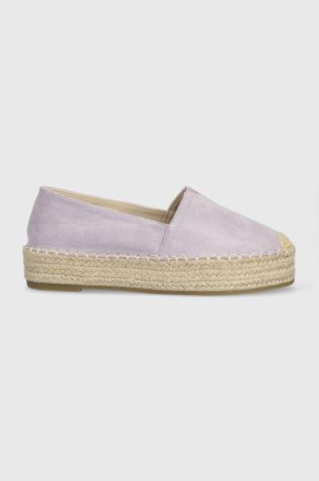 Espadrilky Answear Lab fialová farba, na platforme