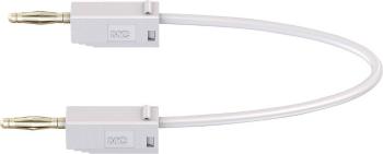 Stäubli LK205 merací kábel [lamelový zástrčka 2 mm  - lamelový zástrčka 2 mm ] 0.60 m biela 1 ks
