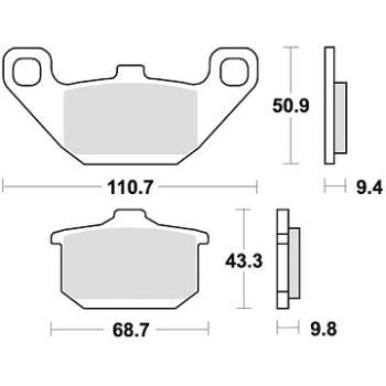 Braking brzdové doštičky (semi-metalická zmes SM1) (2 ks) M501 – 104 (M501-104)