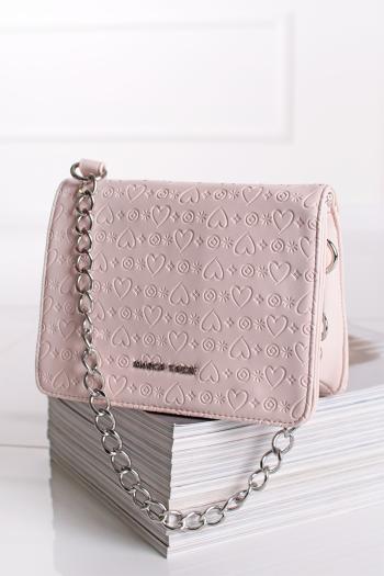 Svetloružová crossbody kabelka 2-61115