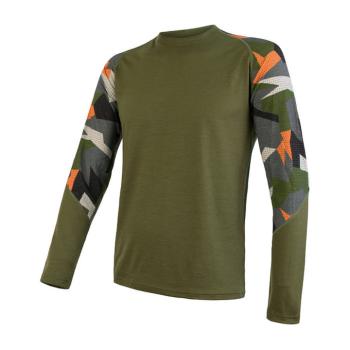 Pánske triko Sensor Merino Impress safari / camo 19200021 XL