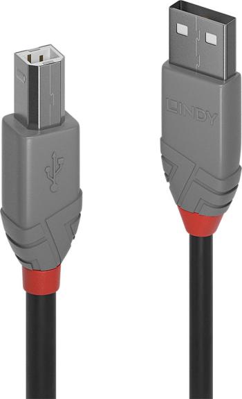 LINDY #####USB-Kabel USB 2.0 #####USB-A Stecker, #####USB-B Stecker 10.00 m čierna