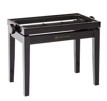K&M 13701 Piano bench - wooden-frame black glossy finish