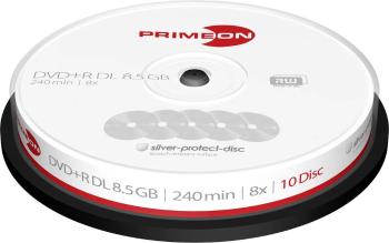 Primeon 2761250 DVD+R DL 8.5 10 ks vreteno vrstva proti poškriabaniu, vodotesný, odolné voči oteru
