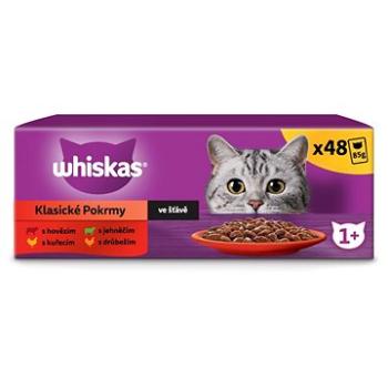 Whiskas kapsičky klasický výber v šťave pre dospelé mačky 48× 85 g (8410136026140)