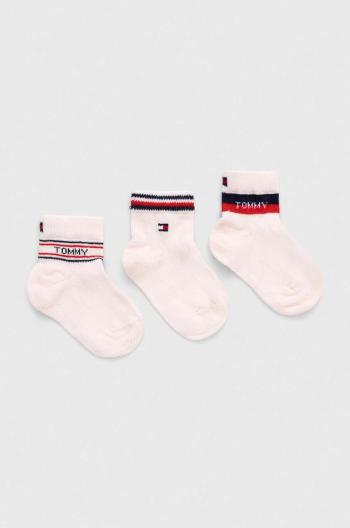 Detské ponožky Tommy Hilfiger 3-pak ružová farba