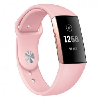 Fitbit Charge 3 / 4 Silicone (Small) remienok, Sand Pink (SFI007C05)
