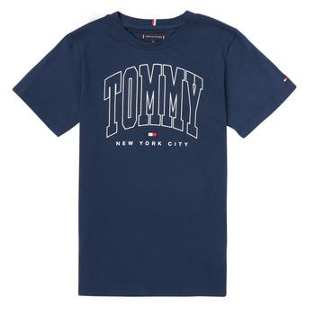 Tommy Hilfiger  Tričká s krátkym rukávom AMIANSE  Námornícka modrá