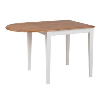 Hnedo-biely jedálenský stôl z kaučukového dreva so sklápacou doskou Actona Brisbane