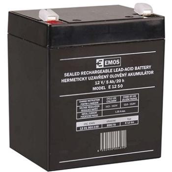 EMOS Bezúdržbový olovený akumulátor 12 V/5 Ah, faston 6,3 mm (1201003300)