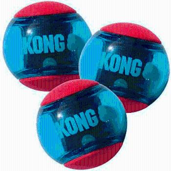 Hračka Kong guma Squeezz Action Lopta M (3ks/bal.)