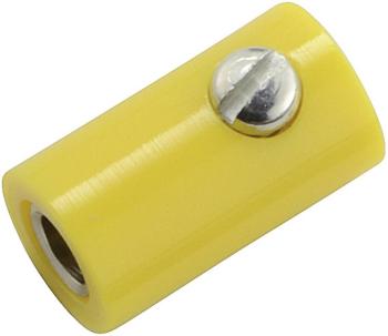 Kahlert Licht  mini laboratórne zásuvka zásuvka, rovná Ø pin: 2.6 mm žltá 1 ks