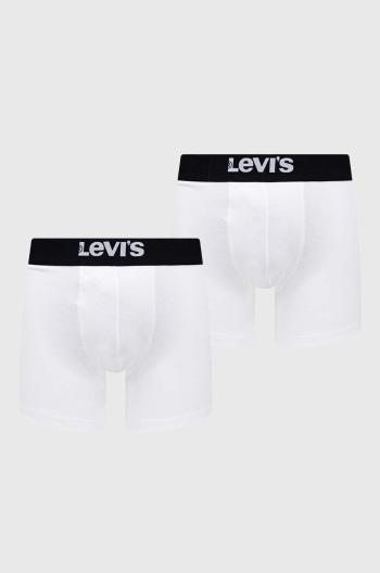 Boxerky Levi's 2-pak pánske, biela farba