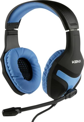 Konix Nemesis Headset herný headset jack 3,5 mm káblový cez uši čiernomodrá stereo