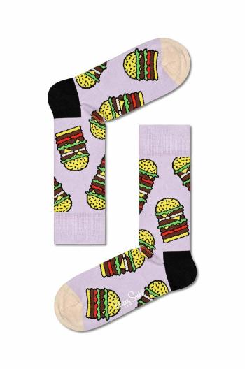 Ponožky Happy Socks Burger fialová farba