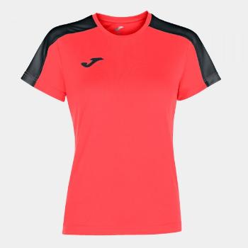 ACADEMY SHORT SLEEVE T-SHIRT FLUOR CORAL-BLACK L