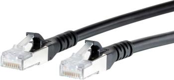Metz Connect 1308451000-E RJ45 sieťové káble, prepojovacie káble CAT 6A S/FTP 1.00 m čierna s ochranou 1 ks