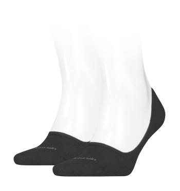 CALVIN KLEIN - 2PACK Cotton čierne neviditeľné ponožky   -43-46