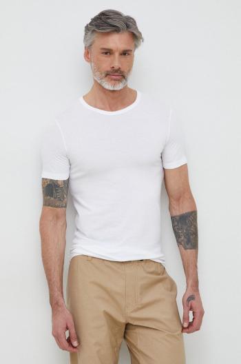 Tričko BOSS 2-pak pánske, biela farba, jednofarebné