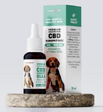 Olej konopný CBD 10% 10ml (270 kvapiek) pre stredné psy od 12kg do 22kg