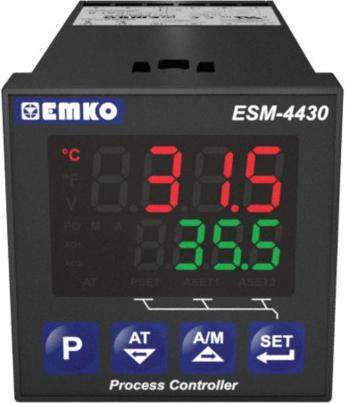 Emko ESM-4430.2.20.0.1/01.02/0.0.0.0 2-bodové, P, PI, PD, PID univerzálny regulátor Pt100, L, J, K, R, S, T, B, E, NTC,