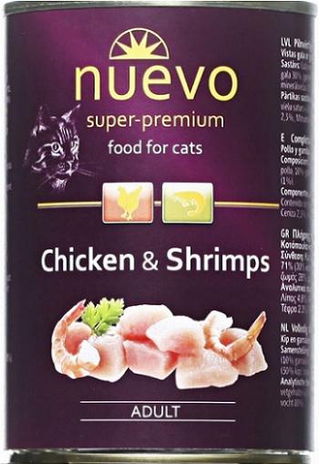 NUEVO cat Adult Chicken & Shrimps konzervy pre mačky 6x400g