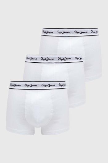 Boxerky Pepe Jeans 3-pak pánske, biela farba