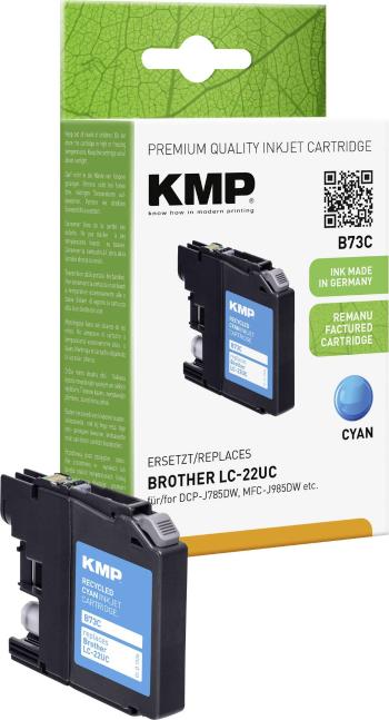 KMP Ink náhradný Brother LC-22UC kompatibilná  zelenomodrá B73C 1536,4003