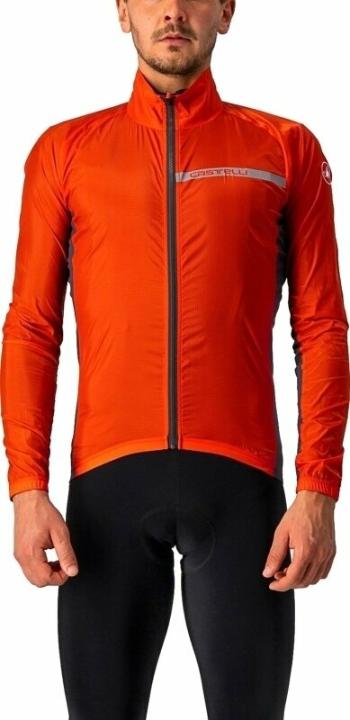 Castelli Squadra Stretch Jacket Fiery Red/Dark Gray L