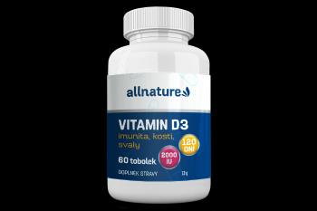 ALLNATURE Vitamín D3 2000 iU 60 kapsúl