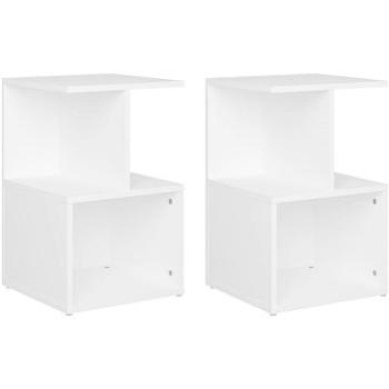 SHUMEE Nočné stolíky 2 ks biele 35 × 35 × 55 cm drevotrieska, 806347