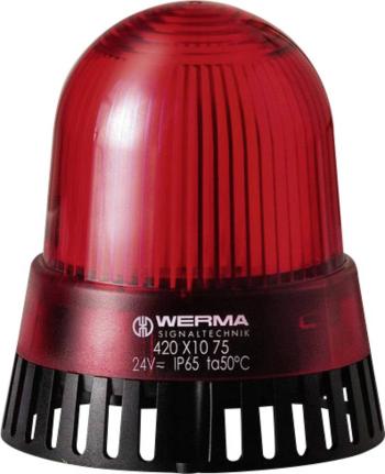Werma Signaltechnik kombinované signalizačné zariadenie LED 420.110.75 červená trvalé svetlo 24 V/AC, 24 V/DC 92 dB