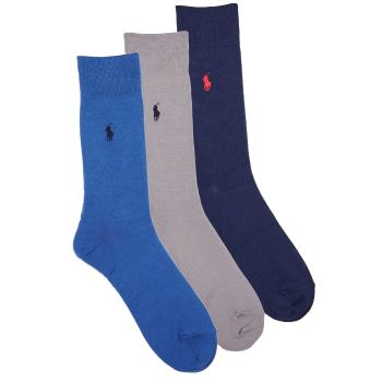 Polo Ralph Lauren  84023PK-MERC 3PK-CREW SOCK-3 PACK  Ponožky Viacfarebná