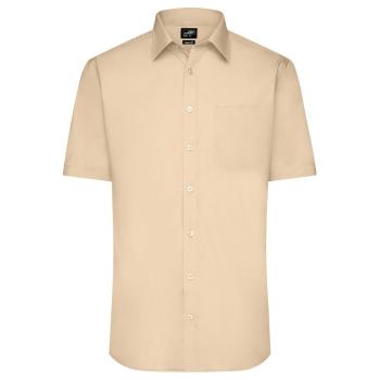 James & Nicholson Pánska košeľa s krátkym rukávom JN680 - Stone | M