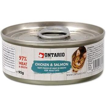 ONTARIO konzerva Chicken Pieces + Salmon 95 g (8595091761609)