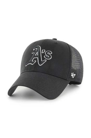 Šiltovka 47 brand MLB Oakland Athletics čierna farba, s nášivkou, B-BRANS18CTP-BK